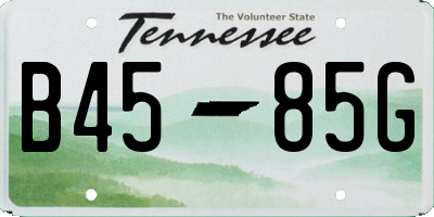 TN license plate B4585G