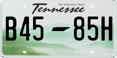 TN license plate B4585H