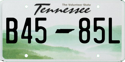 TN license plate B4585L