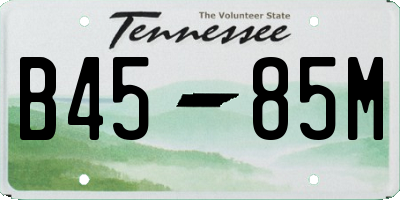 TN license plate B4585M