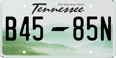 TN license plate B4585N