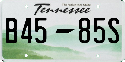 TN license plate B4585S