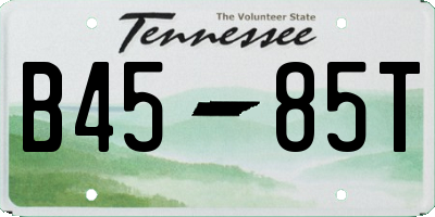 TN license plate B4585T