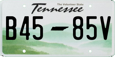 TN license plate B4585V