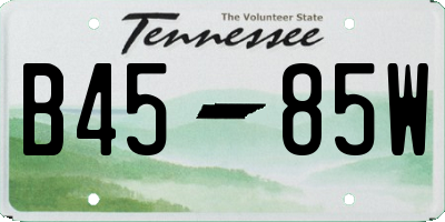 TN license plate B4585W