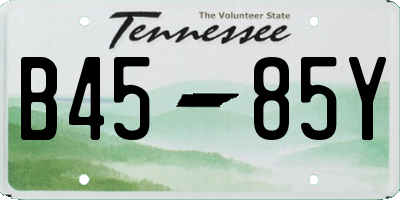 TN license plate B4585Y