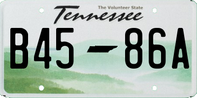TN license plate B4586A