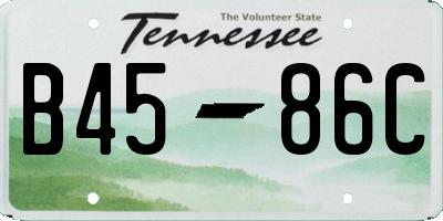 TN license plate B4586C
