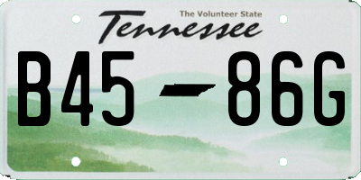 TN license plate B4586G