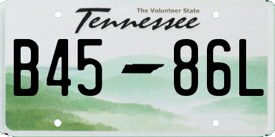 TN license plate B4586L