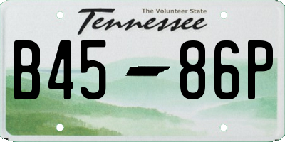TN license plate B4586P