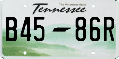 TN license plate B4586R