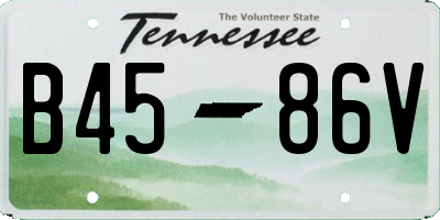 TN license plate B4586V