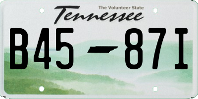 TN license plate B4587I