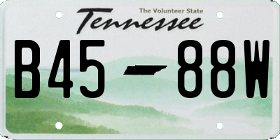 TN license plate B4588W