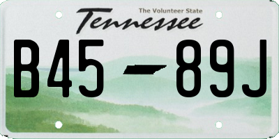 TN license plate B4589J