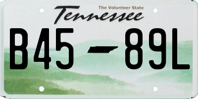 TN license plate B4589L