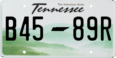 TN license plate B4589R