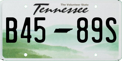 TN license plate B4589S