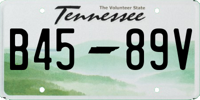 TN license plate B4589V