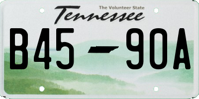 TN license plate B4590A