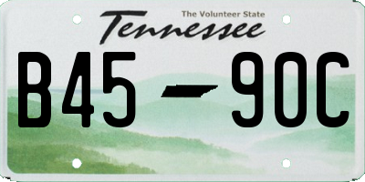 TN license plate B4590C