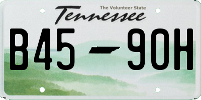 TN license plate B4590H
