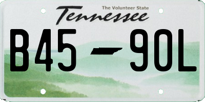 TN license plate B4590L