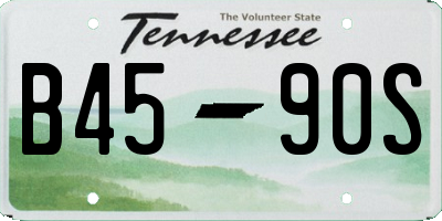 TN license plate B4590S