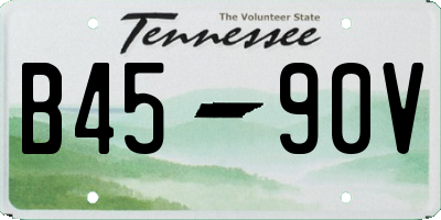 TN license plate B4590V
