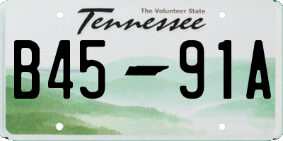 TN license plate B4591A