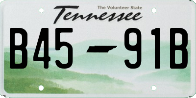 TN license plate B4591B