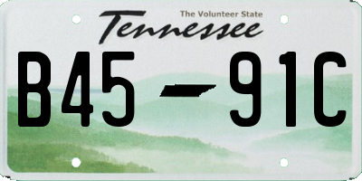 TN license plate B4591C