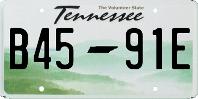 TN license plate B4591E