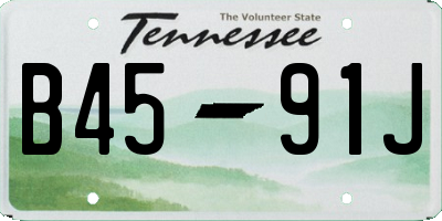 TN license plate B4591J