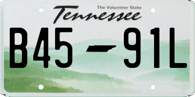 TN license plate B4591L