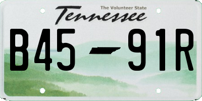 TN license plate B4591R