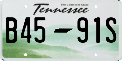 TN license plate B4591S