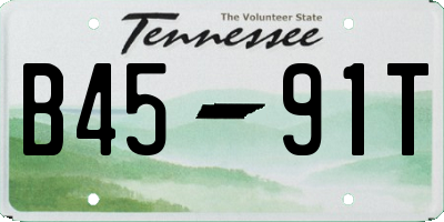 TN license plate B4591T