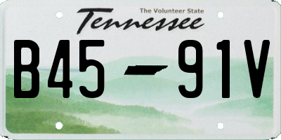 TN license plate B4591V