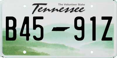 TN license plate B4591Z