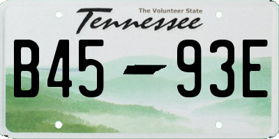 TN license plate B4593E