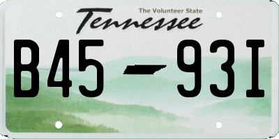 TN license plate B4593I