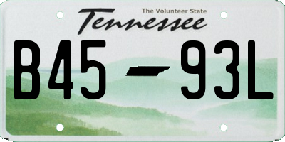 TN license plate B4593L