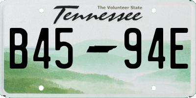 TN license plate B4594E