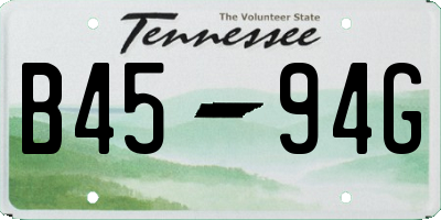 TN license plate B4594G