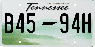 TN license plate B4594H
