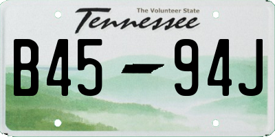 TN license plate B4594J