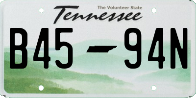 TN license plate B4594N