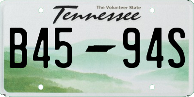 TN license plate B4594S